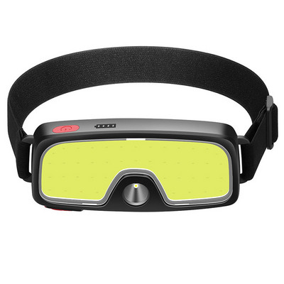 Új stílusú fejlámpa COB LED USB újratölthető vízálló hordozható zseblámpa kültéri kemping horgászat túrázás éjszakai fény