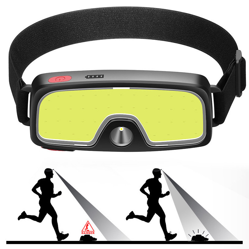 Új stílusú fejlámpa COB LED USB újratölthető vízálló hordozható zseblámpa kültéri kemping horgászat túrázás éjszakai fény