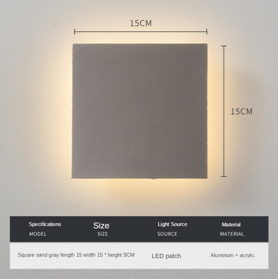 Aplică de perete cu LED-uri de exterior, impermeabilă, modernă, pentru balcon, aplice exterioară, scari, sufragerie, baie, coridor, iluminat exterior