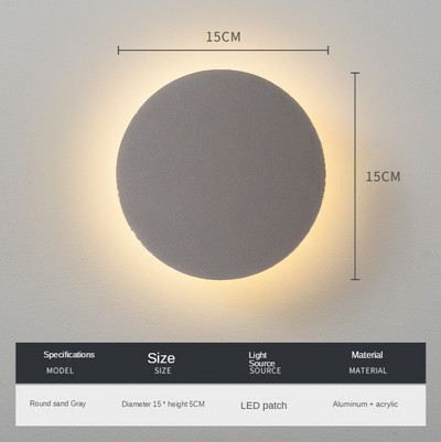 Aplică de perete cu LED-uri de exterior, impermeabilă, modernă, pentru balcon, aplice exterioară, scari, sufragerie, baie, coridor, iluminat exterior