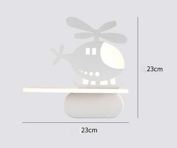 Jednoduchá kovaná biela LED nástenná lampa z kovu + PMMA medveď v tvare lietadla, detská spálňa, dekoračné svietidlá