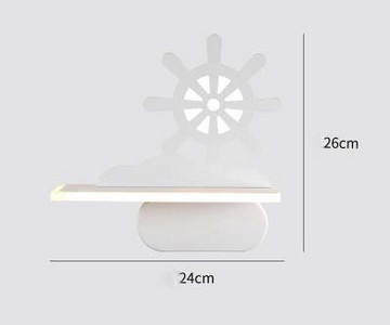 Jednoduchá kovaná biela LED nástenná lampa z kovu + PMMA medveď v tvare lietadla, detská spálňa, dekoračné svietidlá