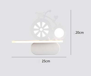 Jednoduchá kovaná biela LED nástenná lampa z kovu + PMMA medveď v tvare lietadla, detská spálňa, dekoračné svietidlá