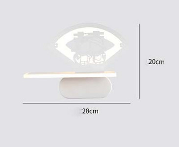 Jednoduchá kovaná biela LED nástenná lampa z kovu + PMMA medveď v tvare lietadla, detská spálňa, dekoračné svietidlá