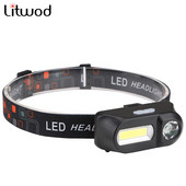 Legfényesebb LED XP-G Q5 1804 érzékelős fejlámpa Camping fejlámpa 1* 18650 újratölthető akkumulátoros COB izzók lítium-ion 10w
