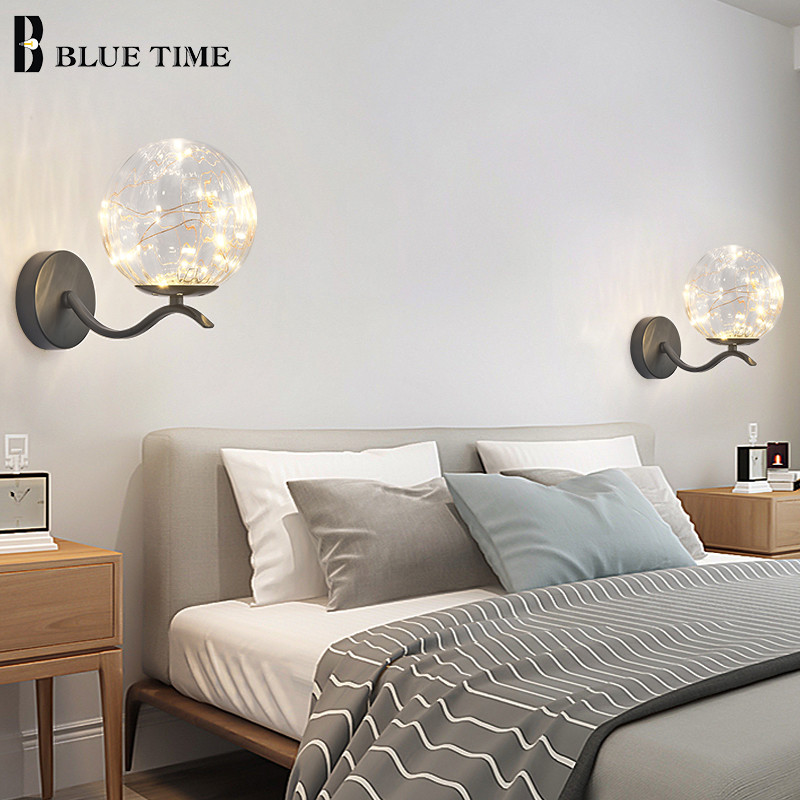 Sconce fali lámpa 110V 220V Modern otthoni led fali lámpa hálószoba nappali konyhába étkező fali led lámpa éjjeli lámpa 10W