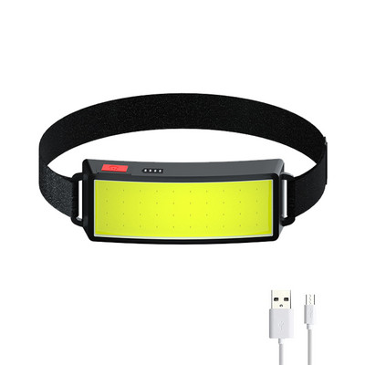 Új COB hordozható fényszórók kültéri LED fényszóró beépített akkumulátorral USB újratölthető fejlámpa kemping horgászmászás