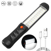 3 režīmi, daudzfunkcionāls saliekams darba lukturis COB LED kempinga kabatas lukturītis, pārnēsājams USB uzlādējams ar iebūvētu akumulatoru