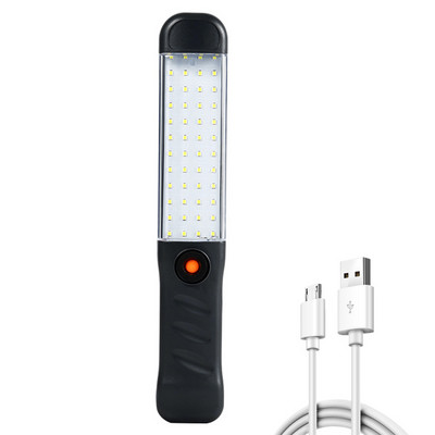 3 režīmi, daudzfunkcionāls saliekams darba lukturis COB LED kempinga kabatas lukturītis, pārnēsājams USB uzlādējams ar iebūvētu akumulatoru