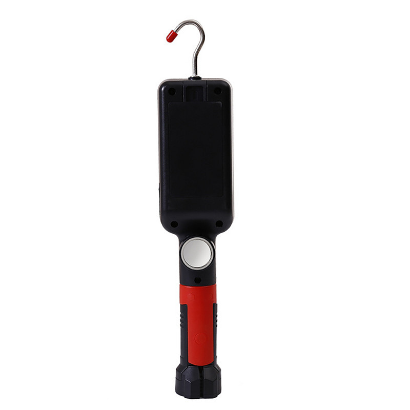 Lanternă cu led de lucru, puternică, portabilă, rezistentă la apă, cu cârlig magnetic, lumină de camping, lanternă reîncărcabilă cu USB Cob, 18650