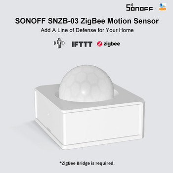 SONOFF SNZB-03 Αισθητήρας κίνησης ZigBee Εύχρηστη έξυπνη συσκευή Συναγερμός ενεργοποίησης κίνησης ανίχνευσης Λειτουργεί με ZBBridge EWelink Alexa Αρχική σελίδα Google