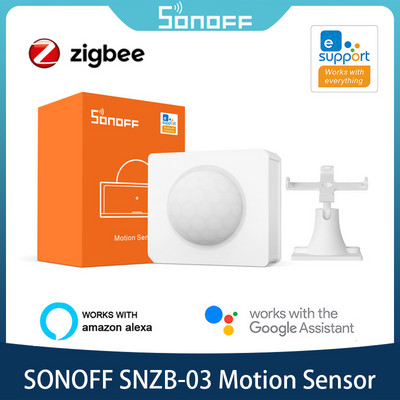 SONOFF SNZB-03 ZigBee judesio jutiklis Patogus išmanusis įrenginys aptikti judesio paleidimo signalizaciją. Darbas su ZBBridge EWelink Alexa Google Home