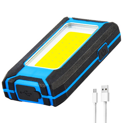 Lanternă COB Lanternă de mână, rezistentă la apă, pentru camping, reîncărcabilă prin USB, lanternă portabilă, lanternă, Power Bank pentru exterior