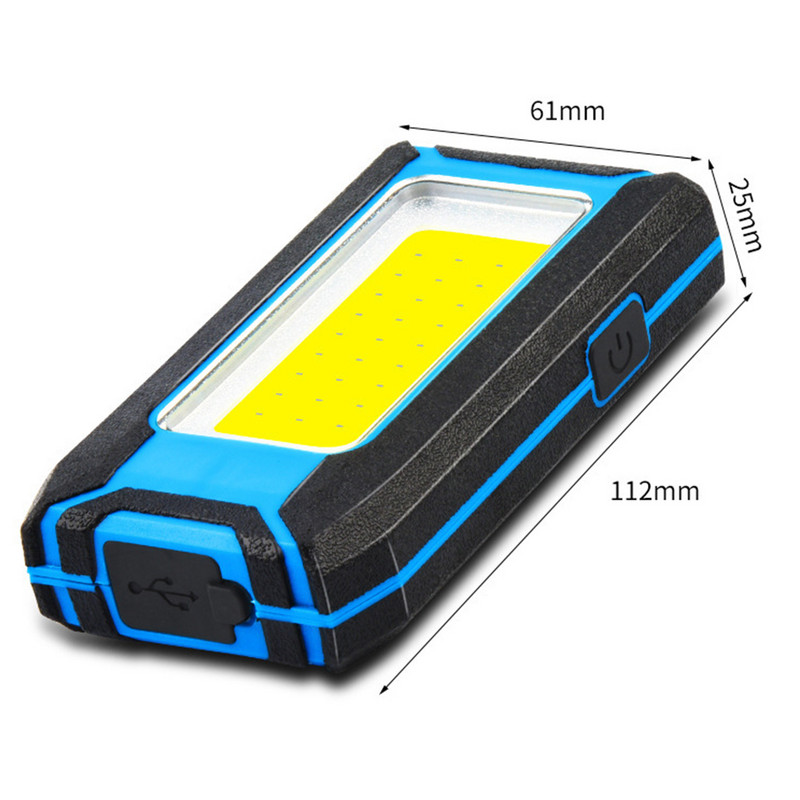 Lanternă COB Lanternă de mână, rezistentă la apă, pentru camping, reîncărcabilă prin USB, lanternă portabilă, lanternă, Power Bank pentru exterior
