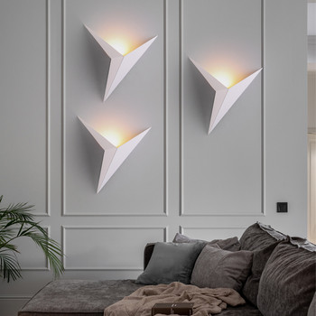 Модерни минималистични LED стенни лампи с триъгълна форма Скандинавски стил Вътрешни стенни лампи Осветителни тела за всекидневна 3W AC85-265V Обикновено осветление