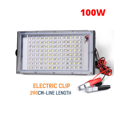 Projector LED 100W/50W Lampă de lucru portabilă DC 12V Lanternă Spot Lanternă în aer liber cu clemă Lumină albă 6500K