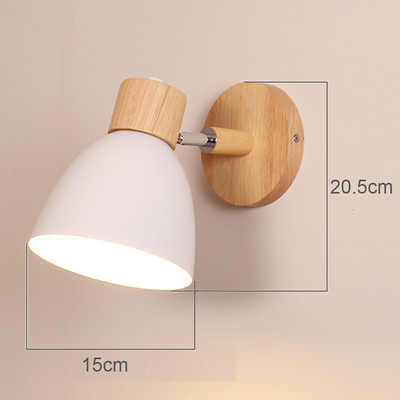 Lampă de perete nordică din lemn masiv pentru dormitor, modernă, minimalistă, macaron, lampă de perete cu LED, aplice pentru sufragerie, corpuri de iluminat pentru interior, decor