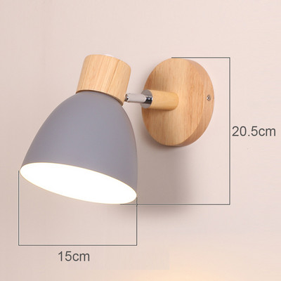 Lampă de perete nordică din lemn masiv pentru dormitor, modernă, minimalistă, macaron, lampă de perete cu LED, aplice pentru sufragerie, corpuri de iluminat pentru interior, decor