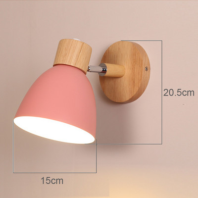 Lampă de perete nordică din lemn masiv pentru dormitor, modernă, minimalistă, macaron, lampă de perete cu LED, aplice pentru sufragerie, corpuri de iluminat pentru interior, decor