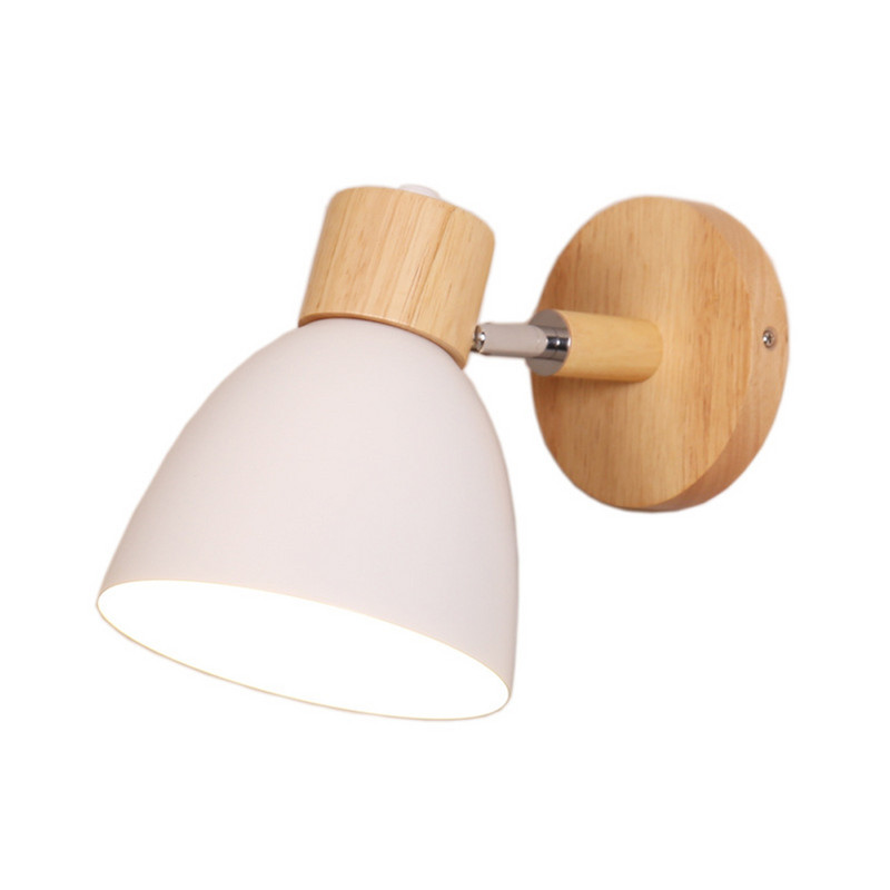 Lampă de perete nordică din lemn masiv pentru dormitor, modernă, minimalistă, macaron, lampă de perete cu LED, aplice pentru sufragerie, corpuri de iluminat pentru interior, decor