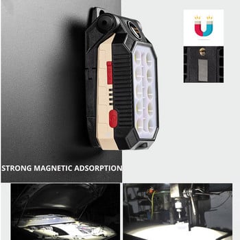 8000LM преносим фенер LED работна светлина кука магнит къмпинг лампа COB USB акумулаторна 18650 фенерче фенер водоустойчив акцент