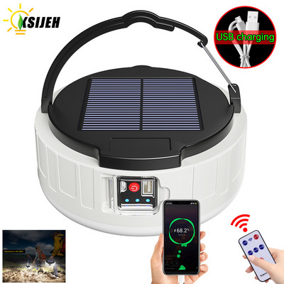 Kemping Lámpás Hordozható Napelemes Kempinglámpa Sátor Lámpa LED Sürgősségi Újratölthető Napelemes Power Bank hordozható világításhoz