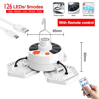 Matkalaterna kaasaskantav valgus päikeseenergia matkavalgusti telklaterna LED-avarii laetav päikeseenergiapank kaasaskantava valgustuse jaoks