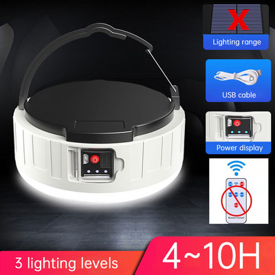 Matkalaterna kaasaskantav valgus päikeseenergia matkavalgusti telklaterna LED-avarii laetav päikeseenergiapank kaasaskantava valgustuse jaoks