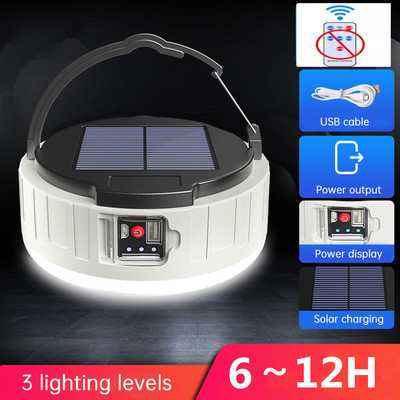 Matkalaterna kaasaskantav valgus päikeseenergia matkavalgusti telklaterna LED-avarii laetav päikeseenergiapank kaasaskantava valgustuse jaoks