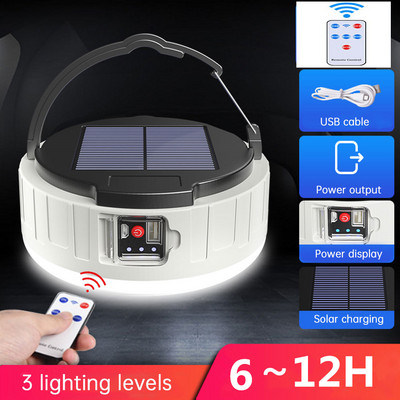 Matkalaterna kaasaskantav valgus päikeseenergia matkavalgusti telklaterna LED-avarii laetav päikeseenergiapank kaasaskantava valgustuse jaoks