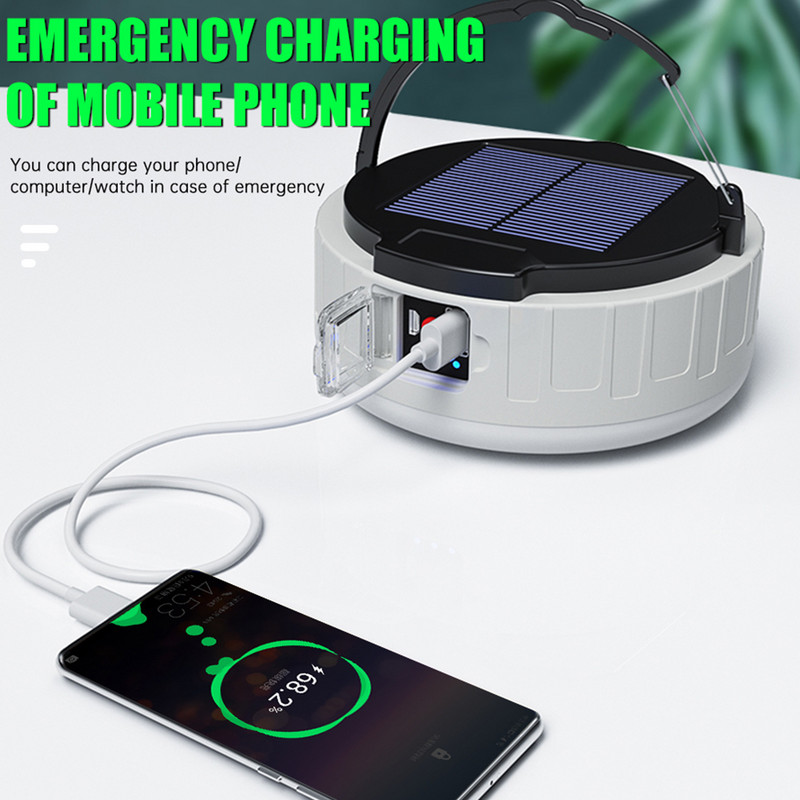 Matkalaterna kaasaskantav valgus päikeseenergia matkavalgusti telklaterna LED-avarii laetav päikeseenergiapank kaasaskantava valgustuse jaoks