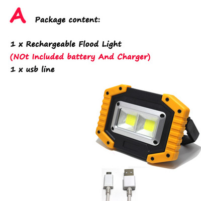 2019 Noi reflectoare reîncărcabile cu USB Lampă de proiecție cu LED Lumină Lampă de urgență în aer liber, impermeabilă, Proiectoare, Spoturi Floodl