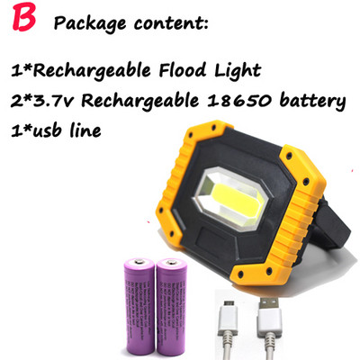 2019 Noi reflectoare reîncărcabile cu USB Lampă de proiecție cu LED Lumină Lampă de urgență în aer liber, impermeabilă, Proiectoare, Spoturi Floodl