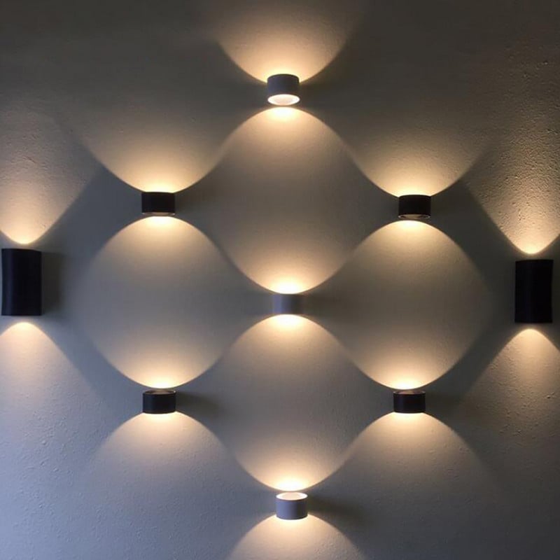 LED nástenné svietidlo, 7W, teplé svetlo 3000K, okrúhle nástenné svietidlo do obývačky, hliník