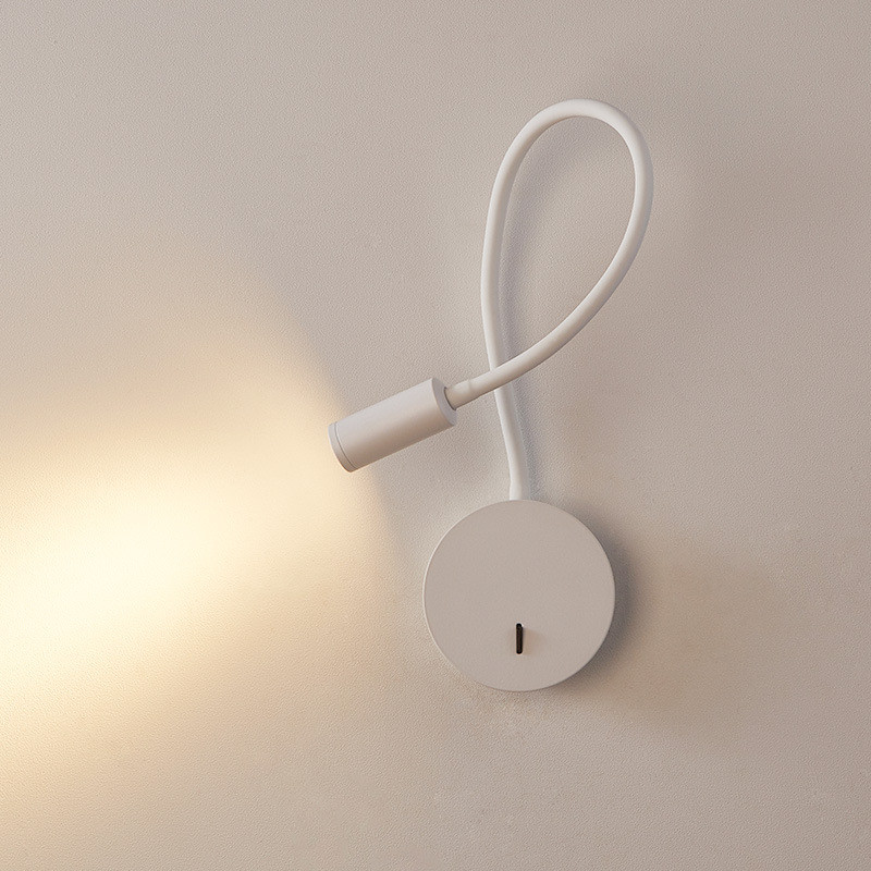 Jaunas 3 W Led sienas lampas, kas ir īpaši piemērotas gultas lasīšanai, viegli uzstādāmas sienas lampas ar slēdzi Sienas lampas iekšējais apgaismojums