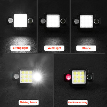 Φακός πολλαπλών λειτουργιών COB 5 Μίνι φορητός φακός με ενσωματωμένη μπαταρία LED προβολέας Camping Fishing HeadlightsΦακός