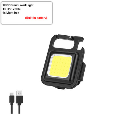 Daudzfunkcionāls COB priekšējais lukturis 5 modeļa mini pārnēsājams lukturītis ar iebūvētu akumulatoru LED priekšējais lukturis kempinga makšķerēšanas priekšējie lukturi.