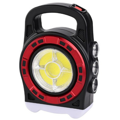 Solar LED kemping zseblámpa COB munkalámpákkal USB újratölthető kézi keresőlámpa Power Bank hordozható napelemes lámpák