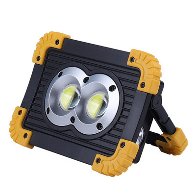 Spot portabil LED 100W 30000lm Lumină de lucru cu LED super luminoasă reîncărcabilă pentru camping în aer liber Lanternă LED cu 2*18650