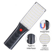 Pārnēsājama kempinga laterna USB uzlādējama SMD darba lampa ar iebūvētu akumulatoru LED darba gaisma jaudīgs magnēts ūdensnecaurlaidīgs kabatas lukturītis