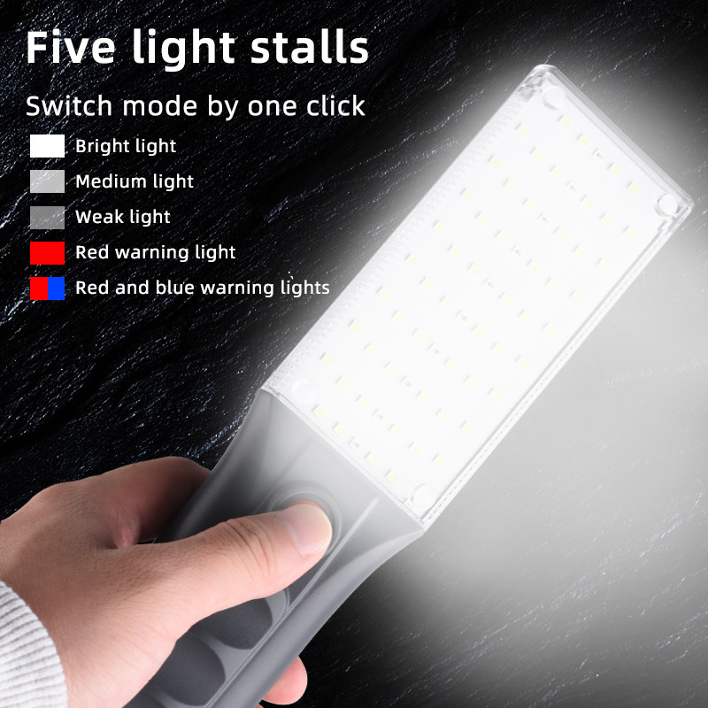 Pārnēsājama kempinga laterna USB uzlādējama SMD darba lampa ar iebūvētu akumulatoru LED darba gaisma jaudīgs magnēts ūdensnecaurlaidīgs kabatas lukturītis