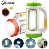 Lanternă solară portabilă, lanternă cu LED de mare putere, proiector reîncărcabil prin USB Power Bank, lumină de lucru cu led, cort, lanternă de camping