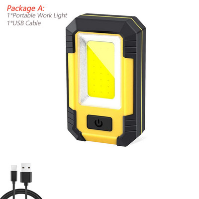 Y36 LED darba gaisma ar magnētu USB uzlādējamas pārnēsājamas kempinga gaismas COB āķa automātiskā remonta lampa Power Bank lukturītis āra