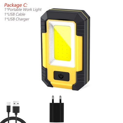 Y36 LED darba gaisma ar magnētu USB uzlādējamas pārnēsājamas kempinga gaismas COB āķa automātiskā remonta lampa Power Bank lukturītis āra