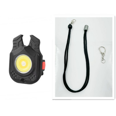 Mini LED darbinis žibintas nešiojamas kišeninis žibintuvėlis USB įkraunamas raktas šviesos žibintas stovyklavimas lauke žygiams COB žibintas