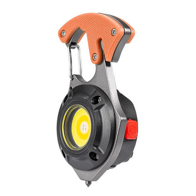 Mini LED darbinis žibintas nešiojamas kišeninis žibintuvėlis USB įkraunamas raktas šviesos žibintas stovyklavimas lauke žygiams COB žibintas