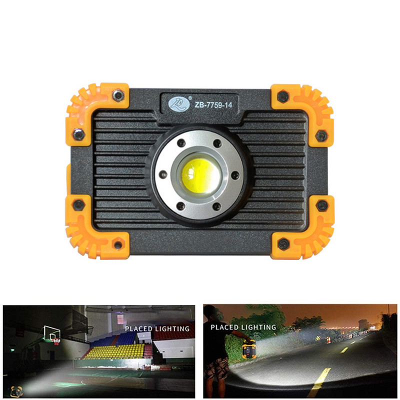 Prenosné COB reflektorové super jasné pracovné svetlo, nabíjateľné vonkajšie kempingové stanové svetlo, multifunkčné núdzové osvetlenie