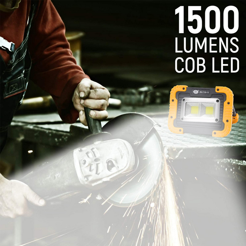 Prenosné COB reflektorové super jasné pracovné svetlo, nabíjateľné vonkajšie kempingové stanové svetlo, multifunkčné núdzové osvetlenie