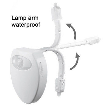PIR сензор за движение тоалетни светлини USB LED цветове акумулаторни водоустойчиви за тиолетна купа WC Luminaria лампа за баня тоалетна