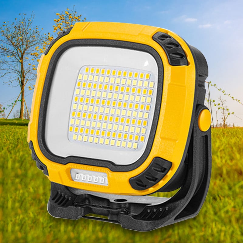 Lampă de camping USB Afișare putere Lampă de urgență magnetică Stand rotativ de 180 de grade cu cârlig Luminozitate ridicată pentru iluminat de drumeții